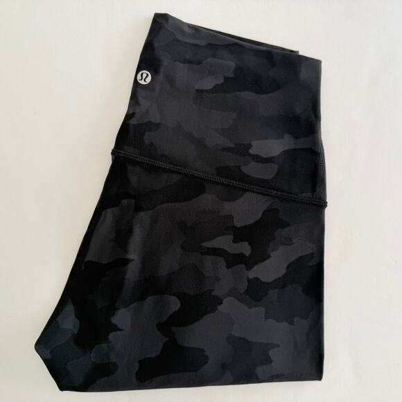 Lululemon Wunder Under Super High-Rise Tight Size 8 28" Camo Deep Coal Black - Picture 2 of 6